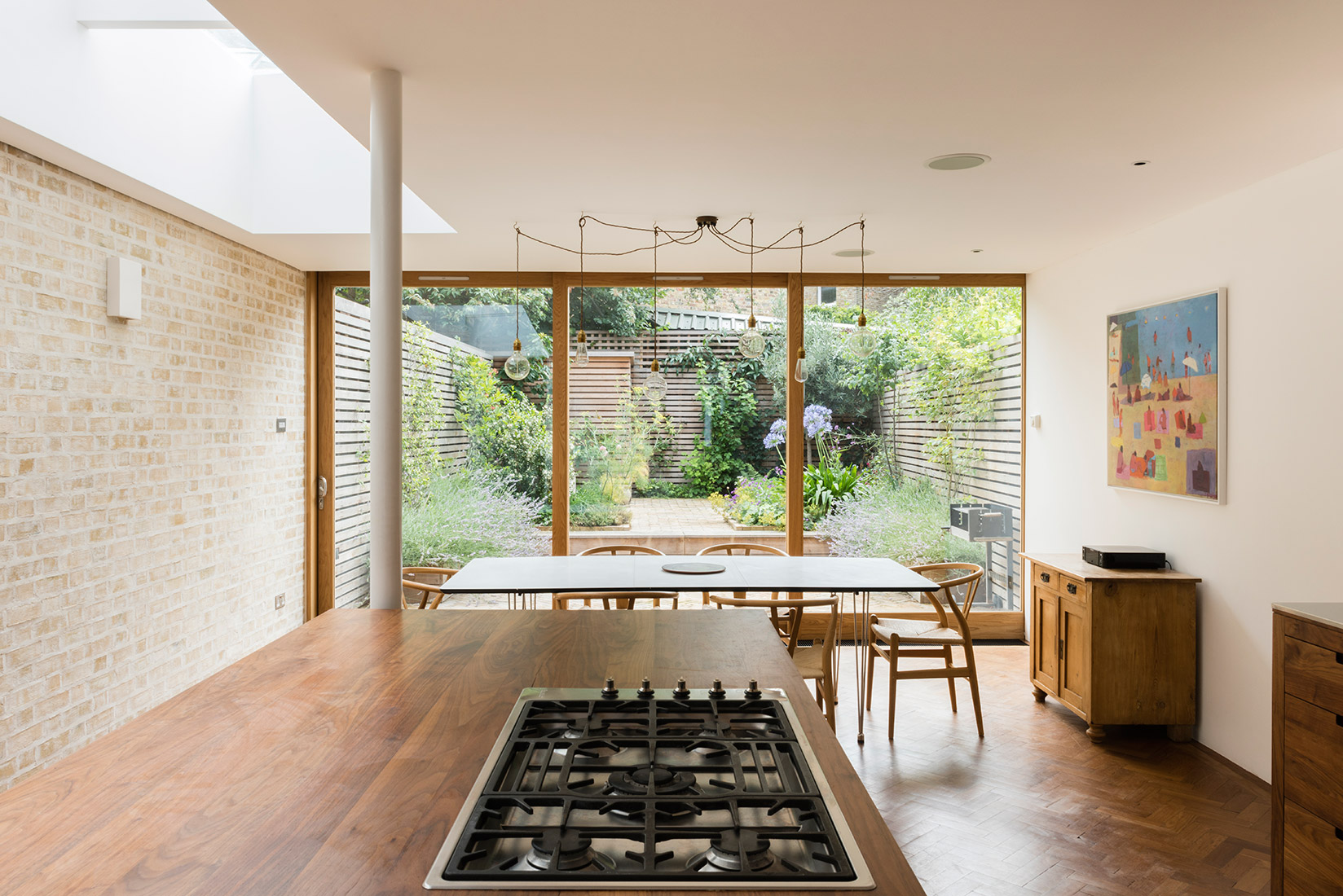 View from kitchen to garden