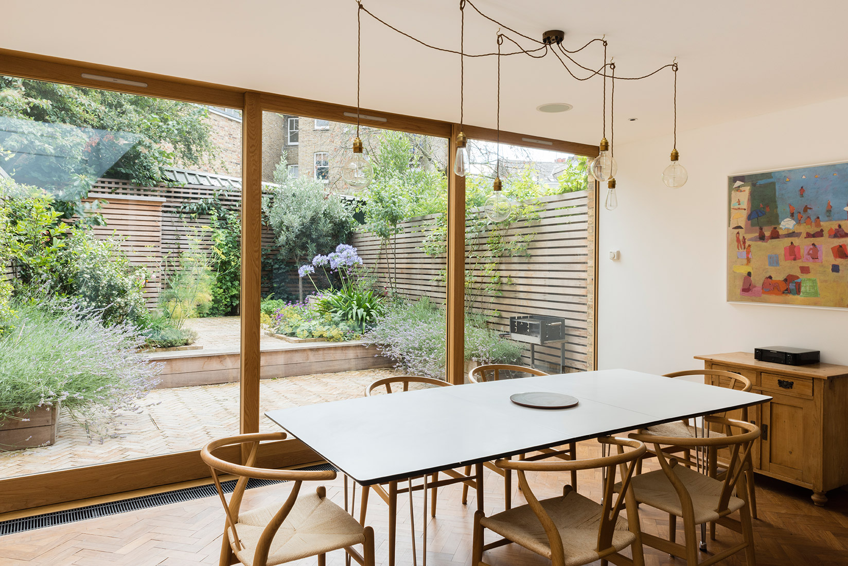 View to garden wall to wall patio doors